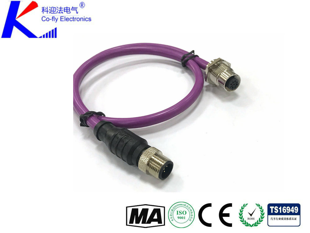 DP总线系统M12插座PROFIBUS 2芯-M12-B编码前锁数据连接器